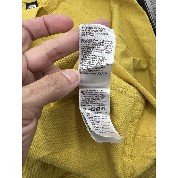 The North Face Men Tekno Ridge Crew Pullover Sweatshirt X-large Yellow And Black - Picture 7 of 10